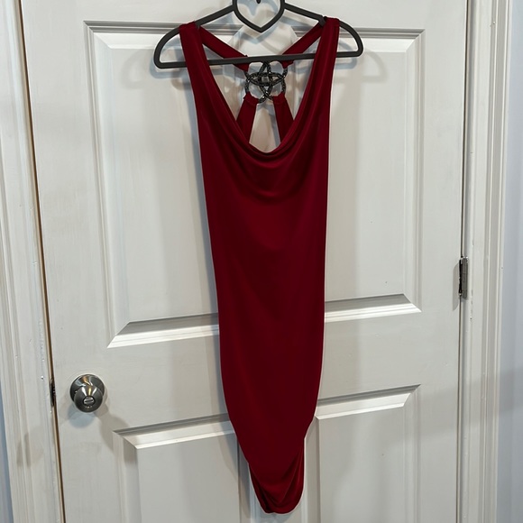 Red Open Back Dress - Picture 1 of 5